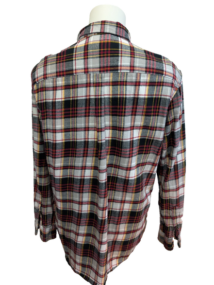 👕 CHEMISE FLANELLE PERFORMANCE CHAPS L (G) À CARREAUX ROUGE NOIR LOGO CUIR