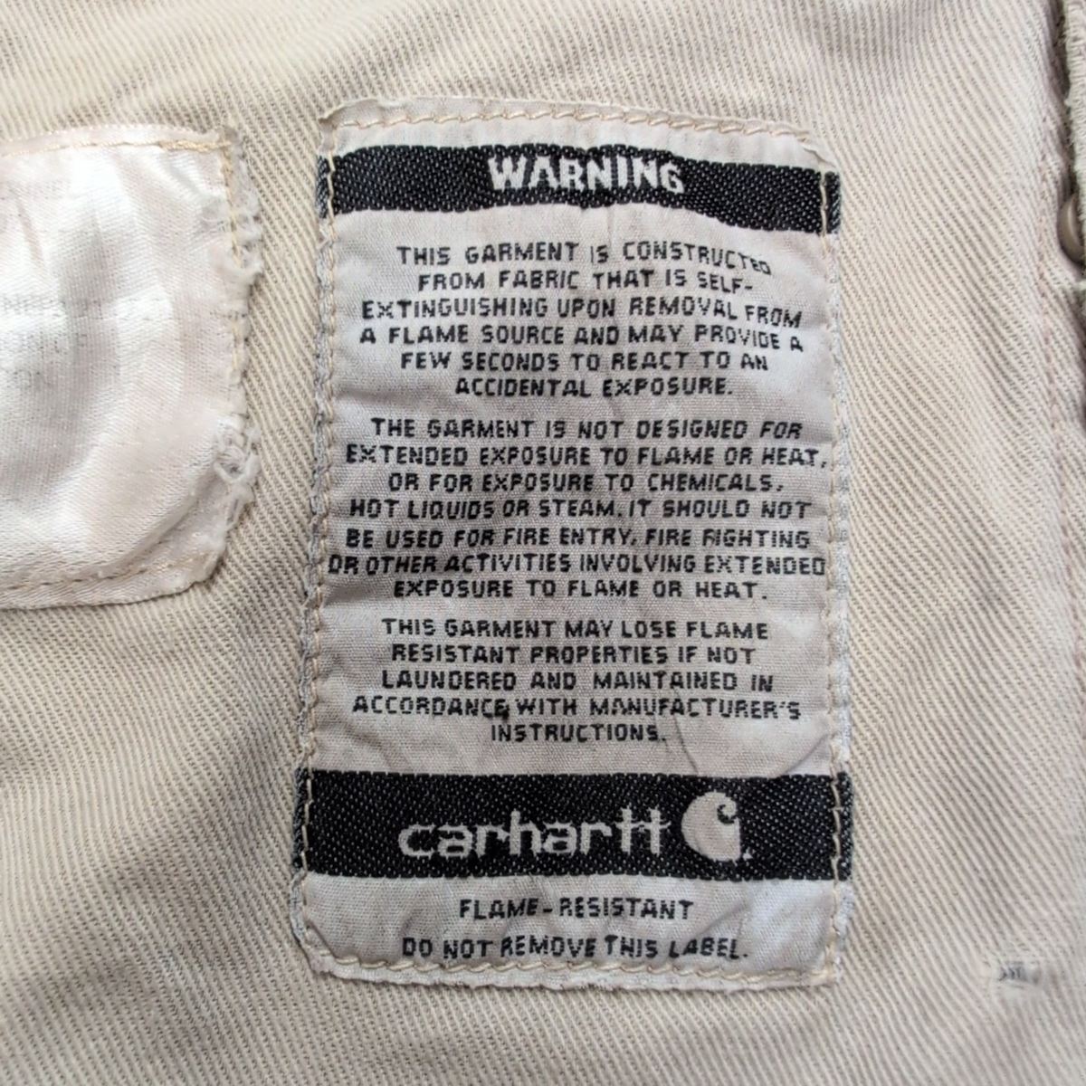 Chemise Carhartt FR 2XL Ignifugée Beige Broderie Entreprise Workwear