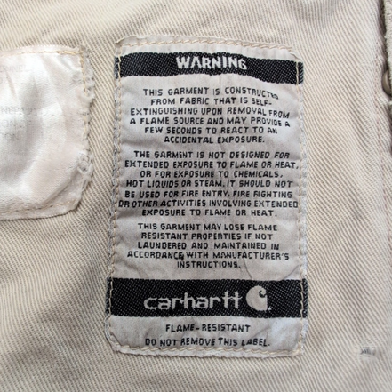 Chemise Carhartt FR 2XL Ignifugée Beige Broderie Entreprise Workwear