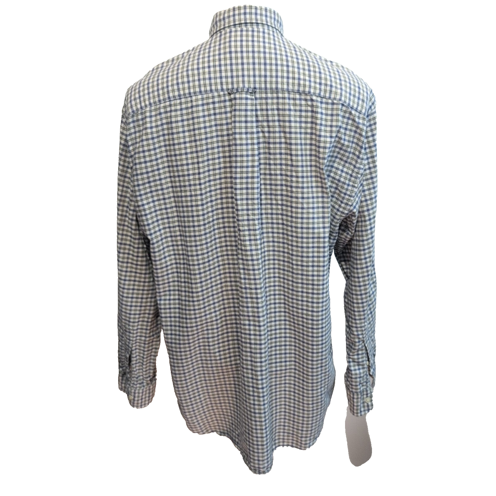 Chemise Nautica L Made in Macao Carreaux Bleu 100% Coton manches longues