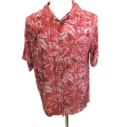 Chemise Hawaïenne Junction West Rayonne Rouge Floral L
