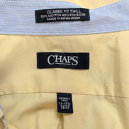 Chemise CHAPS jaune taille XXL uni manches longues homme