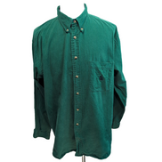Chemise Nautica XL Vert Vintage 100% Coton Épais Made USA Island