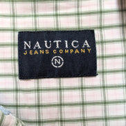 Chemise Nautica verte à carreaux avec poche manches courtes 100% coton taille XL