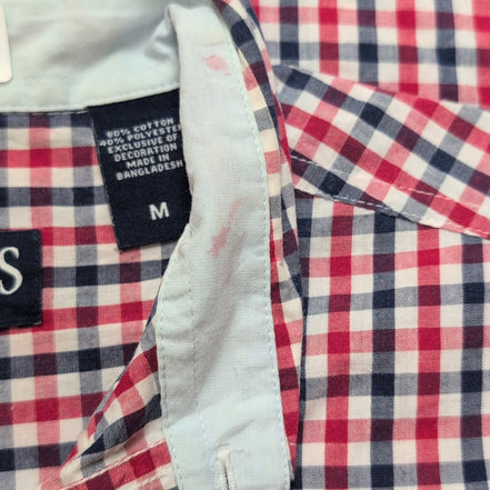 Chemise Chaps Carreaux Bleu Blanc Rouge Taille M Manches courtes
