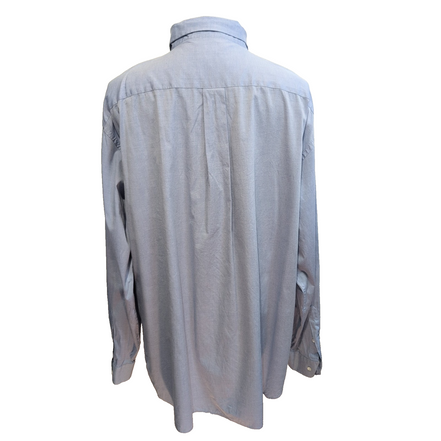 Chemise Nautica 80's 2 Ply Bleu Clair 3XL 4XL Coton manches longues