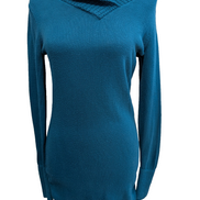 Robe Pull Longue Calvin Klein Col Roulé Vert Pétrole - Taille S