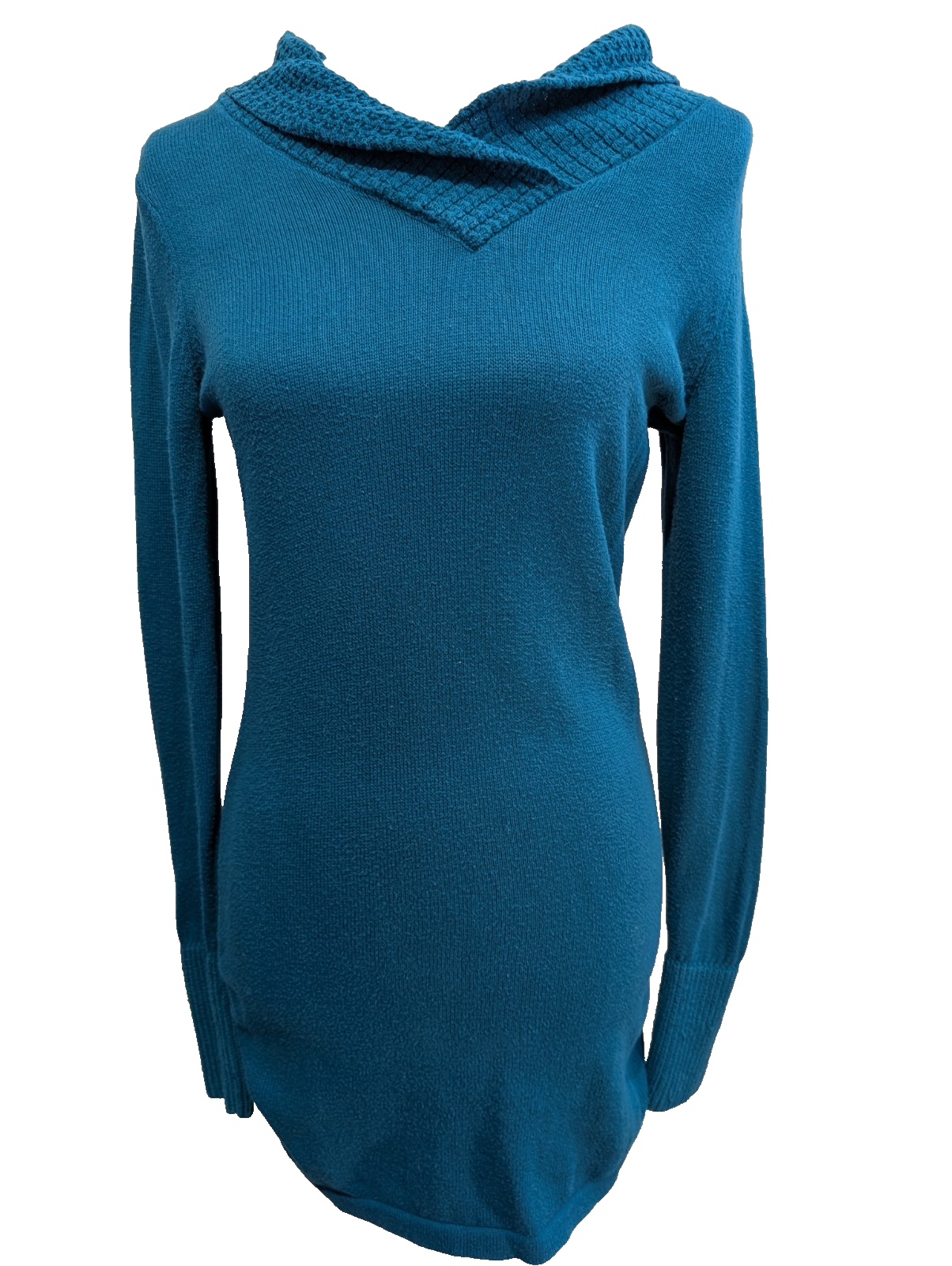 Robe Pull Longue Calvin Klein Col Roulé Vert Pétrole - Taille S