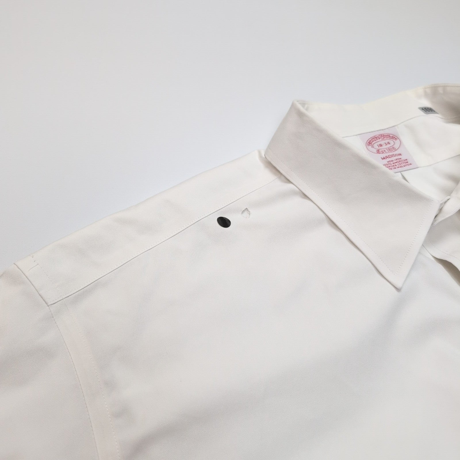 Chemise Brooks Brothers Madison XXL Supima Coton Blanche Poche Unie