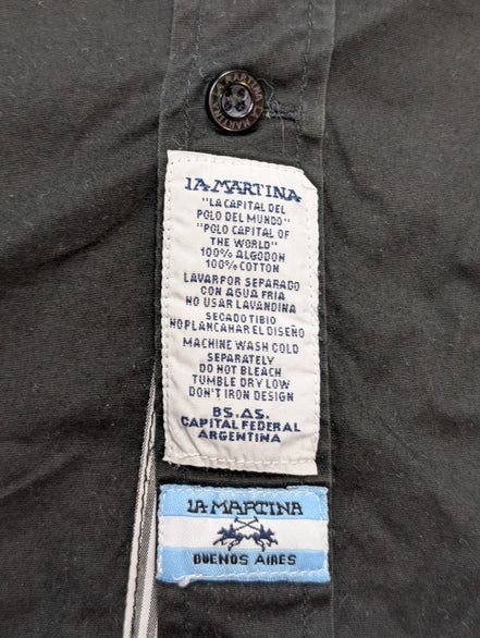 Chemise La Martina x Porsche Noire Stretch - Taille S (Coupe ajustée)