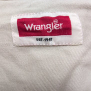 Chemise Wrangler Manches Courtes Crème à Poches Stretch Taille L