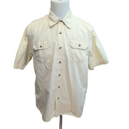 Chemise Wrangler Jaune Pâle Coton Manches Courtes 2 Poches Taille L