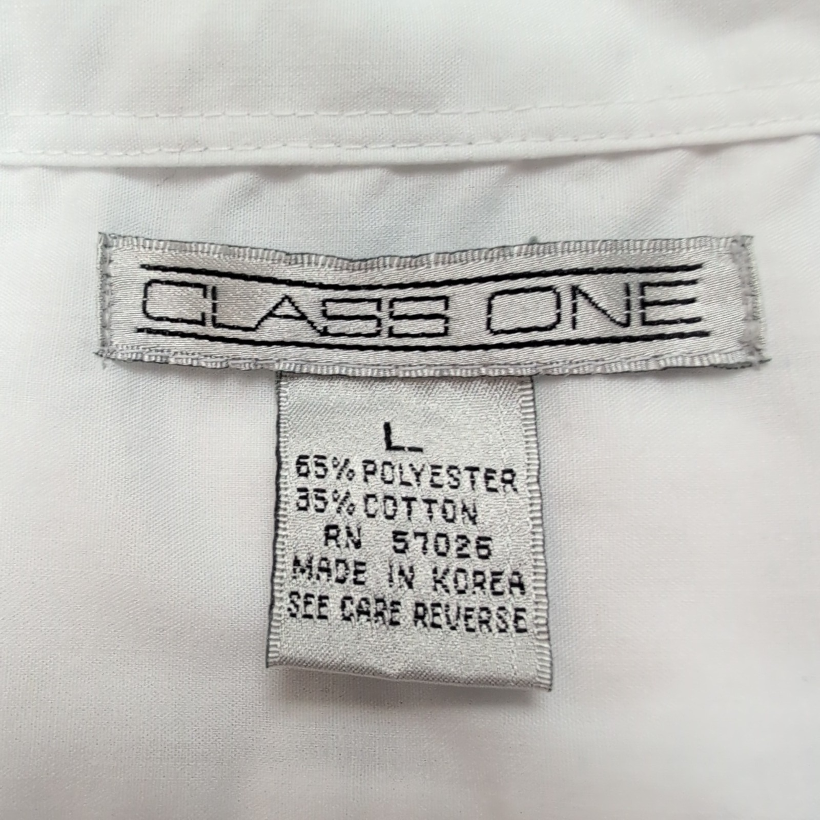 Chemise Hawaïenne Class One Blanc Style Cuba Panama 4 Poches Taille L