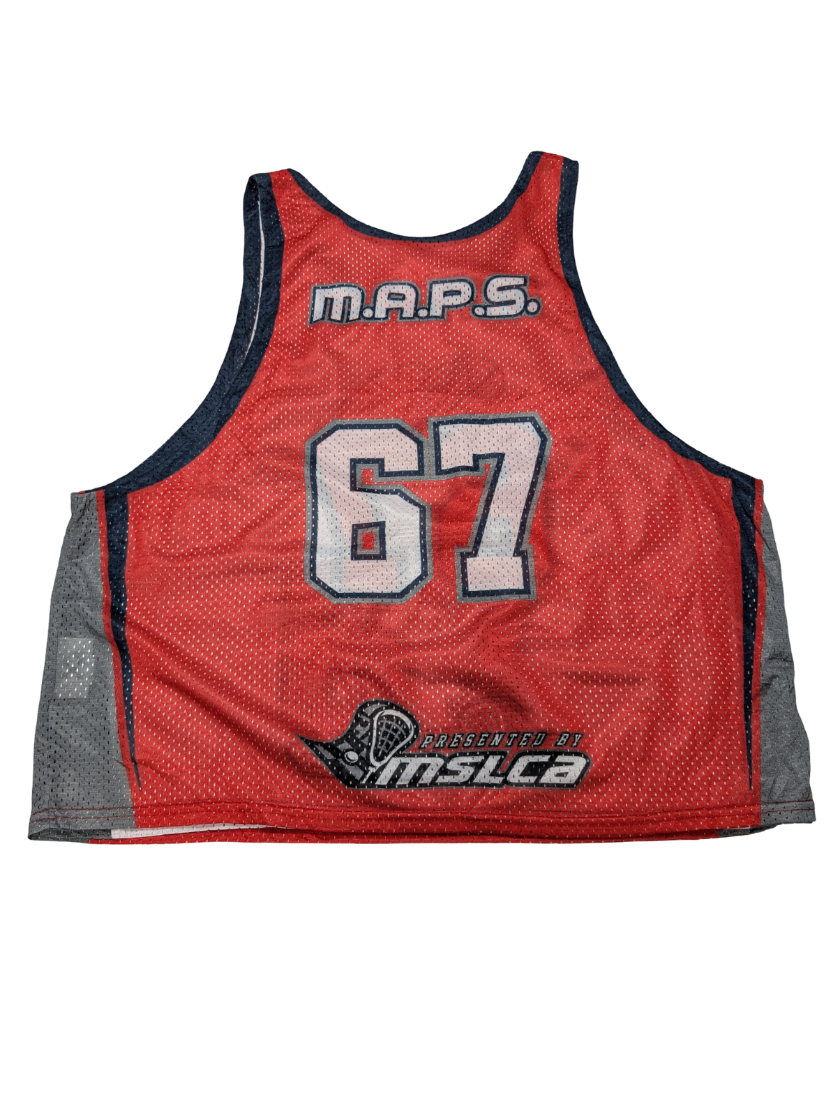 Maillot de basketball vintage réversible doublé MAPS 67 taille L / XL