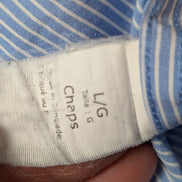 Chemise CHAPS bleu à rayures taille L #257ms