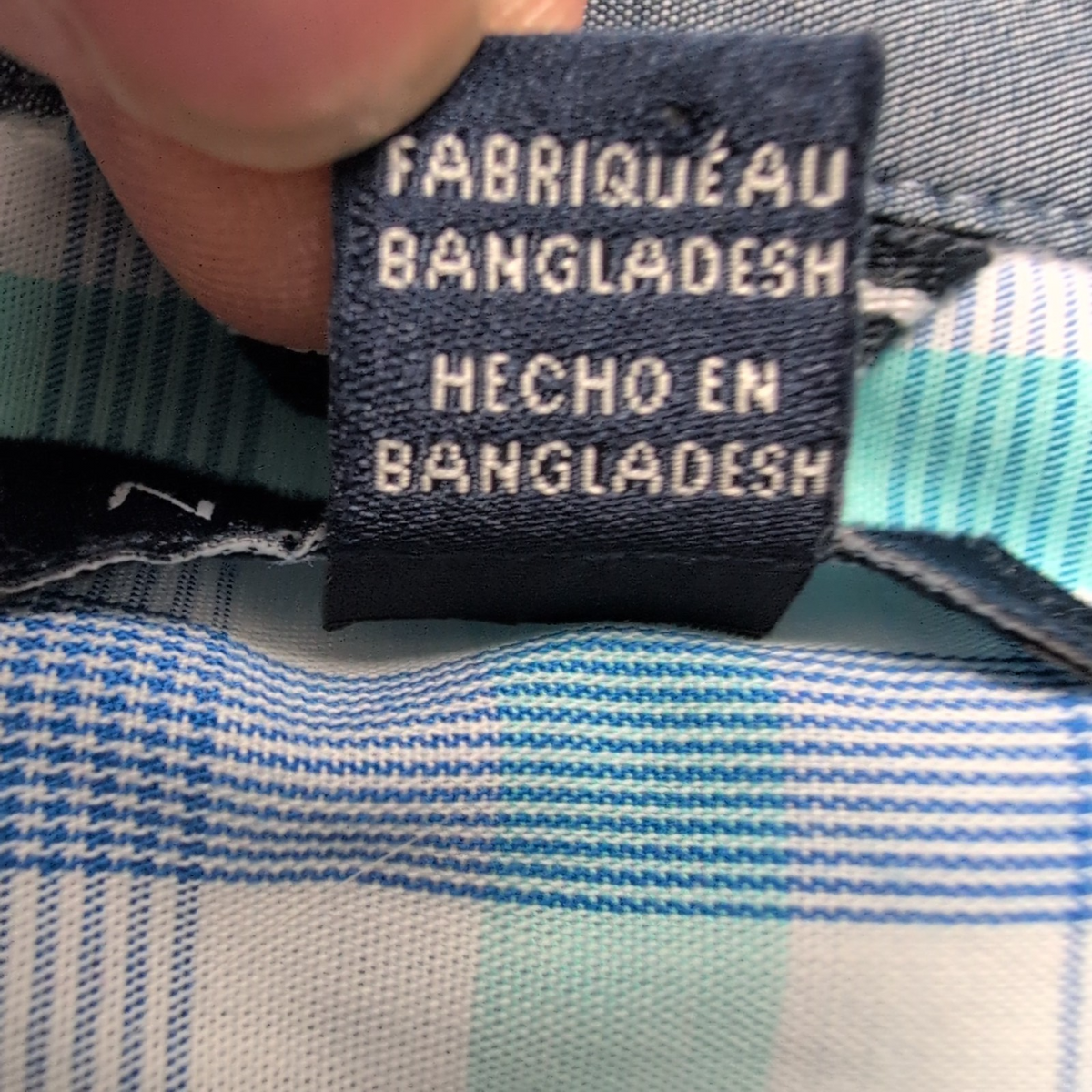 Chemise Nautica Bleu Vert À Carreaux Manches Longues Taille XL 18/20 Ans
