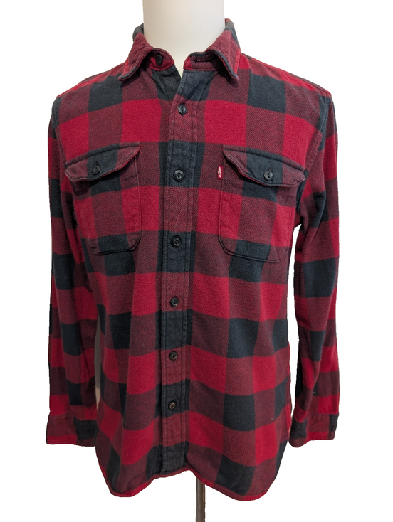 Chemise LEVI'S Standard Flanelle Épaisse Grands Carreaux Rouge & Noir Taille M