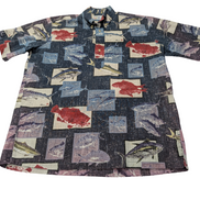Chemise / Polo hawaïenne Reyn Spooner poissons manches courtes taille S #700 haw