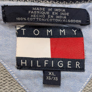 Pull Tommy Hilfiger Homme Col Rond Gris Maille Robuste - Taille XL