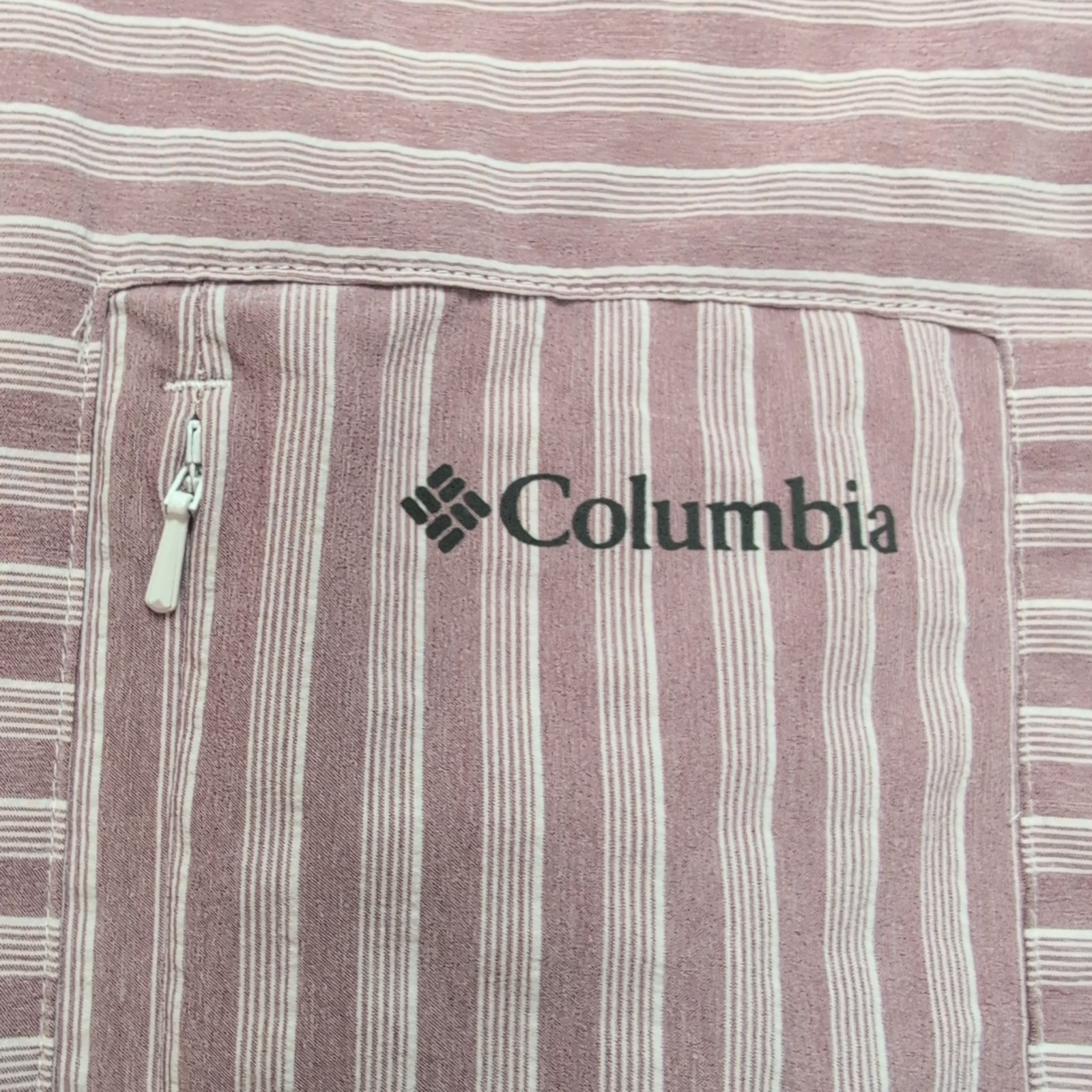 Chemise Columbia Omni Shade M bordeaux rayures manches courtes UV