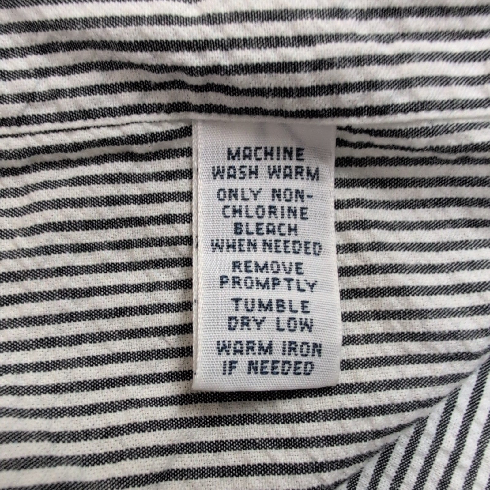 Chemise Ralph Lauren XL Noire Rayures Gaufrées Manches Courtes Button Down Shirt
