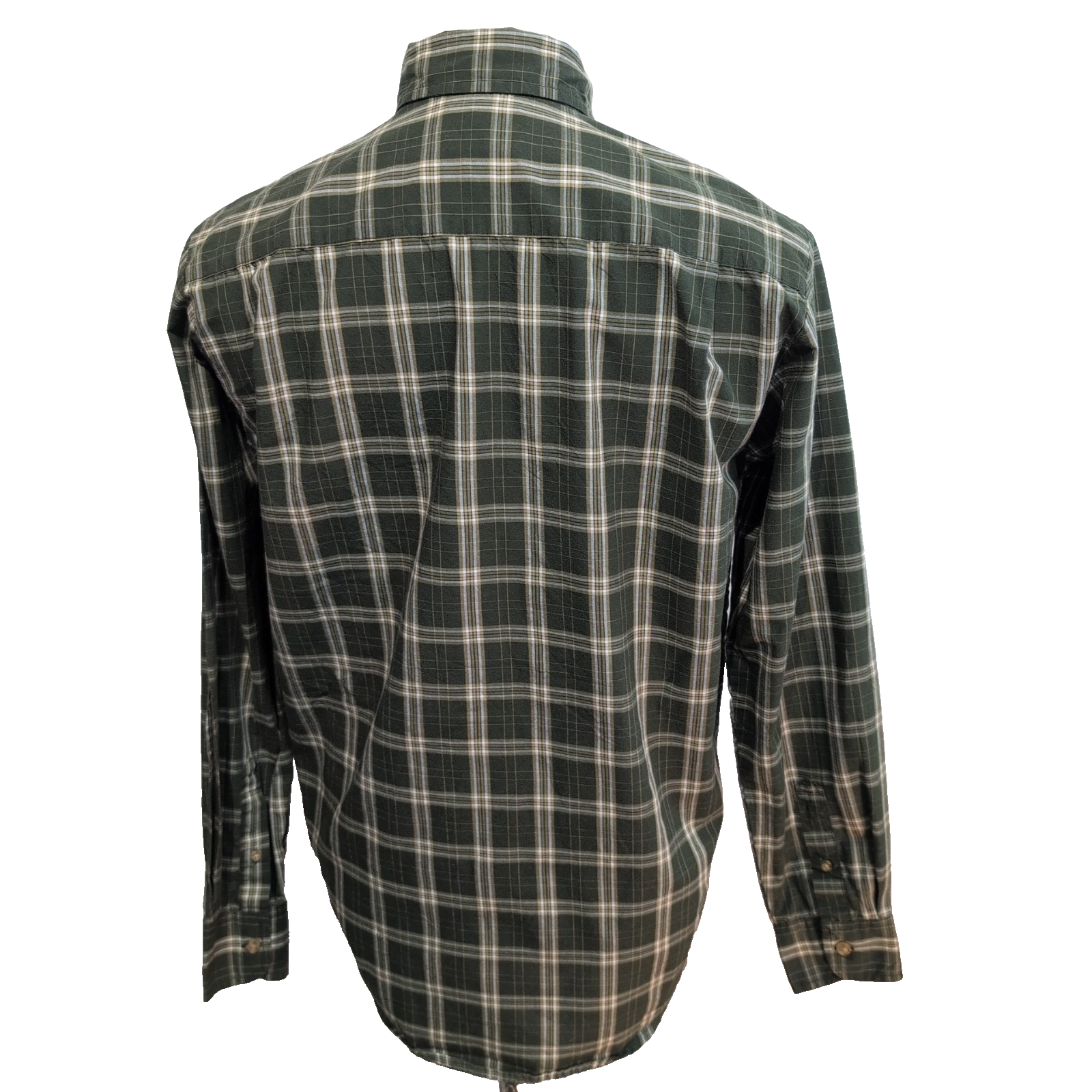 Chemise Wrangler Vert Foncé Carreaux 60% Coton Manches Longues Taille S
