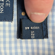 Ralph Lauren Chemise Homme XL Bleu Ciel Gingham Manches Longues Classic Blake
