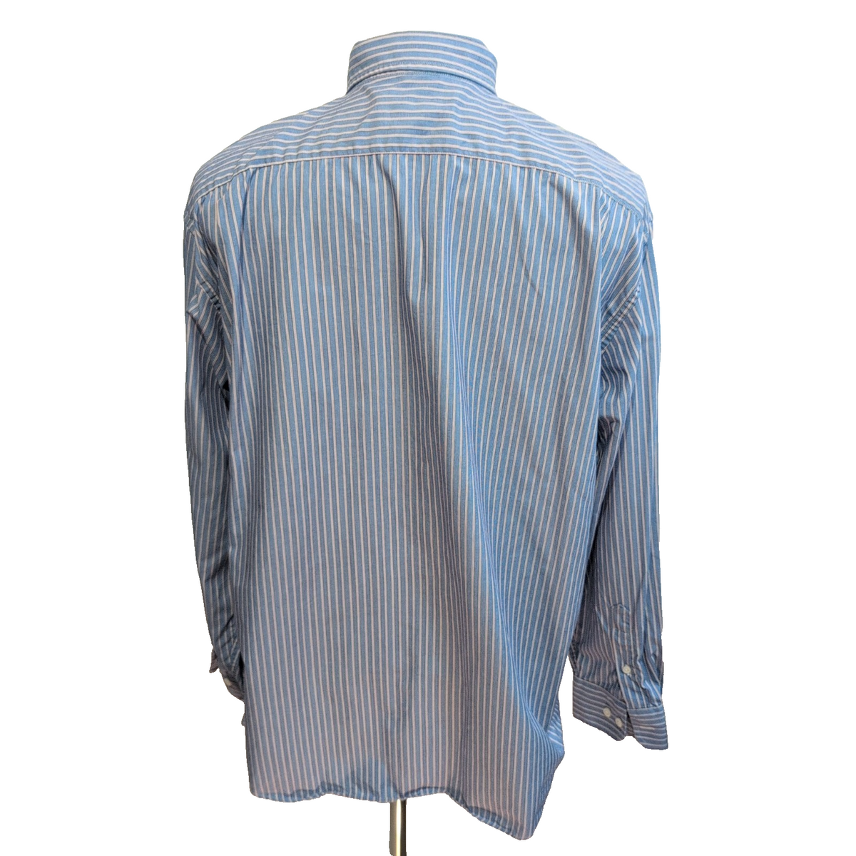 Chemise Nautica taille XL 100% coton made in moritus Bleu à Rayures longues mch