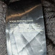 Pull Tommy Hilfiger Femme Col Roulé Bleu Marine Laine d'Agneau Taille S