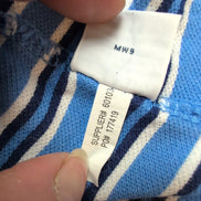 Polo Ralph Lauren Homme XL Bleu Rayures Fines Logo Orange Polo Manches Courtes