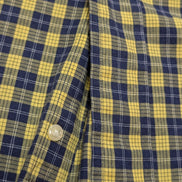 Chemise Tommy Hilfiger jaune à carreaux manches courtes taille L Vintage homme
