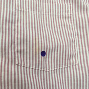 Chemise Olivier Hunt XL Made in USA Rayures Rouge Poche Coton manches longues