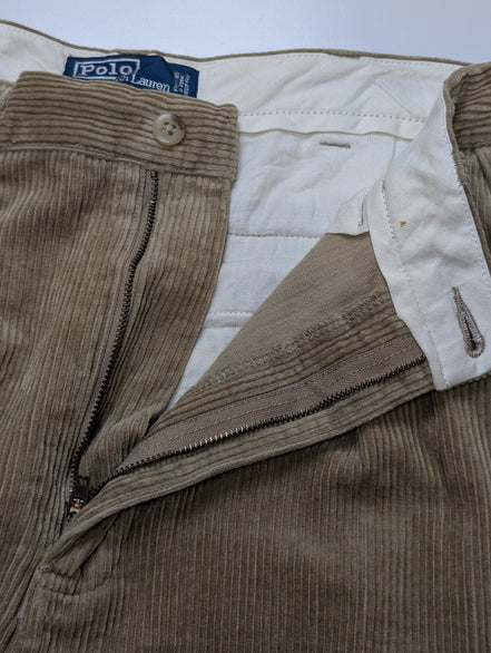 Pantalon Velours Côtelé Polo Ralph Lauren W34 L30 Marron Clair Beige vintage