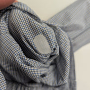 Chemise Polo Ralph Lauren Shirt S Custom Fit Micro-Carreaux Bleu Blanc Button Do