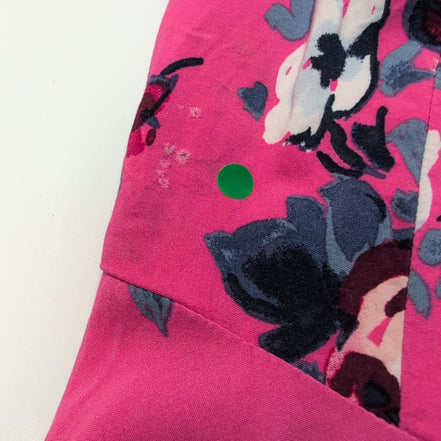 Robe d'été femme taille L rose vif à fleurs bretelles réglables viscose