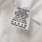 Chemise Todd Shelton M Neuve Étiquette Slim Fit Blanche Manches longues