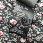Robe Fleurie Taille XS Noir Rose 100% Viscose Bretelles Réglables