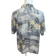 Chemise Hawaïenne Tommy Bahama Taille S Bleu Palmiers 100% Soie