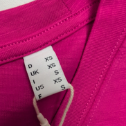 Haut Esprit Femme S Rose Fuchsia Manches Courtes Coton Neuf Étiquette