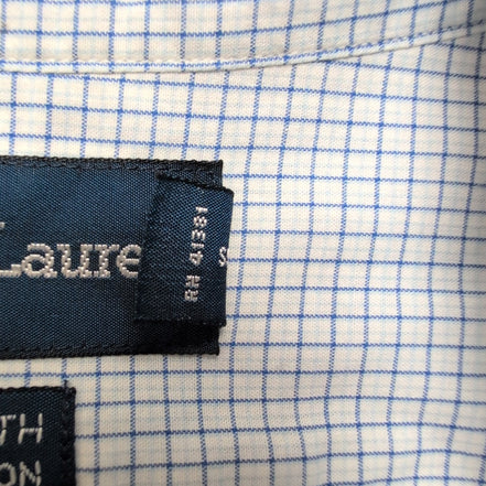 Chemise Ralph Lauren Yarmouth XL Bleu Carreaux Made in Hong Kong Logo Marine