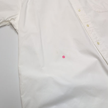 Chemise Tommy Hilfiger Manches Courtes Blanche 100% Coton Logo Doré Taille XL