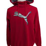 Sweat à Capuche PUMA Homme M Rouge Hoodie Sport 2 Poches Excellent État