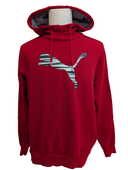 Sweat à Capuche PUMA Homme M Rouge Hoodie Sport 2 Poches Excellent État