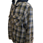 Boston Traders Veste Capuche Matelassée Carreaux Kaki Bleu XXL 🔥|260S