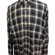 CHEMISE Ralph Lauren homme XXL TBE FLANELLE Noir Blanc défaut 🌑