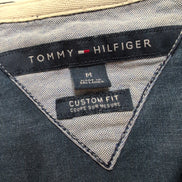 Chemise TOMMY HILFIGER 100% Lin Bleue Marine avec Poches Manches Longues - T.M