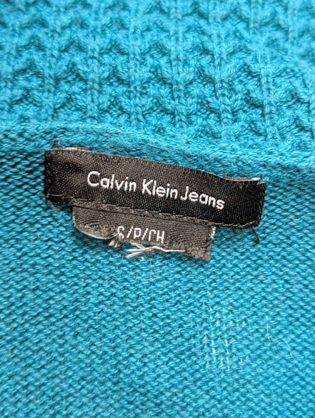 Robe Pull Longue Calvin Klein Col Roulé Vert Pétrole - Taille S