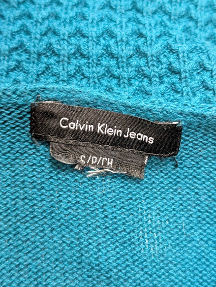 Robe Pull Longue Calvin Klein Col Roulé Vert Pétrole - Taille S