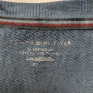 Pull Fin Tommy Hilfiger Femme Col Rond Boutonné Bleu Taille XL Logo Brodé