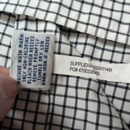 Chemise Ralph Lauren Taille L Carreaux Noir Blanc 100% Coton Logo Noir